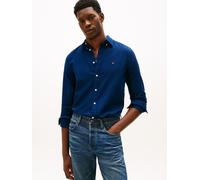 Tommy Hilfiger Herren Flex Dobby SF Shirt MW0MW41684 L/S Shirt, Blau, L, Blau (Carbon Navy), L