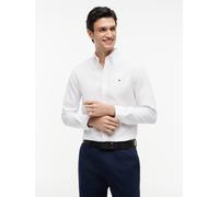 Langarmhemd TOMMY HILFIGER "FLEX POP MINI DOBBY RF SHIRT", Herren, Gr. XXL (58), N-Gr, weiß, Web, Obermaterial: 100% Baumwolle, regular fit normal, 1-Knopf-Manschette, Hemden, Regular Fit Dobby Struct