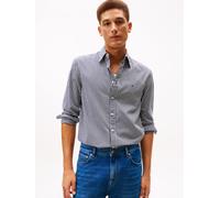 Langarmhemd TOMMY HILFIGER "FLEX POPLIN BIG GINGHAM", Herren, Gr. L, N-Gr, schwarz, check, Web, Obermaterial: 100% Baumwolle, regular fit, Manschette, Hemden Langarmhemd, regular fit, Button-down-Krag