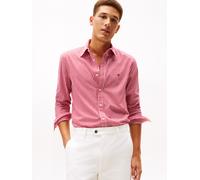 Langarmhemd TOMMY HILFIGER "FLEX POPLIN BIG GINGHAM", Herren, Gr. XL, N-Gr, medium rot, check, Web, Obermaterial: 100% Baumwolle, regular fit, Manschette, Hemden Langarmhemd, regular fit, Button-down-