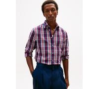 Langarmhemd TOMMY HILFIGER "FLEX POPLIN MEDIUM CHECK", Herren, Gr. XXL (58), N-Gr, preppy navy, check, Web, Obermaterial: 100% Baumwolle, Manschette, Hemden, Button-down-Kragen, Regular fit (22420814-