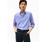 Langarmhemd TOMMY HILFIGER "FLEX POPLIN MICRO GINGHAM", Herren, Gr. S, N-Gr, wedge blau, check, Web, Obermaterial: 100% Baumwolle, casual, regular fit, Langarm 1-Knopf-Manschette, Hemden, mit Vichy Ka