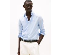 Tommy Hilfiger Herren Hemd Flex Poplin Mini Print Regular Fit, Blau (Cloudy Blue), L