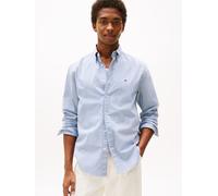 Langarmhemd TOMMY HILFIGER "FLEX POPLIN SMALL TARTAN SHIRT", Herren, Gr. S, N-Gr, bunt (breezy blau, multi check), Web, Obermaterial: 100% Baumwolle, regular fit, 1-Knopf-Manschette, Hemden, regular f