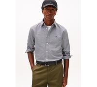 Langarmhemd TOMMY HILFIGER "HERITAGE OXFORD GINGHAM", Herren, Gr. L, N-Gr, schwarz, check, Web, Obermaterial: 100% Baumwolle, regular fit, Manschette, Hemden, Regular fit, Button-down-Kragen, kariert