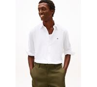 Langarmhemd TOMMY HILFIGER "KNIT PIQUE FEATHERWEIGHT", Herren, Gr. XXL, N-Gr, weiß, Web, Obermaterial: 100% Baumwolle, regular fit, Manschette, Hemden (68250828-XXL) weiß