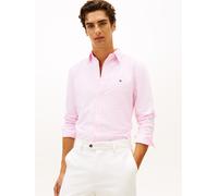 Langarmhemd TOMMY HILFIGER "OXFORD DOBBY", Herren, Gr. L (52), N-Gr, rosa (rose petal, allover), Web, Obermaterial: 100% Baumwolle, regular fit, Manschette, Hemden, Button-down-Kragen, regular fit, Bu