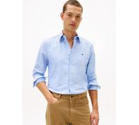 Langarmhemd TOMMY HILFIGER "OXFORD DOBBY", Herren, Gr. XXL, N-Gr, shirt blau, allover, Web, Obermaterial: 100% Baumwolle, regular fit, Manschette, Hemden, Button-down-Kragen, regular fit, Businesshemd