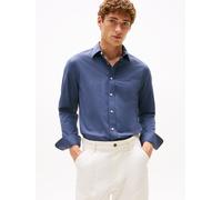 Langarmhemd TOMMY HILFIGER "PERFORMANCE CHECK Regular Fit SHIRT", Herren, Gr. XXL, N-Gr, weiß (night sky, weiß check), Web, Obermaterial: 91% Polyamid, 9% Elasthan, regular fit, 1-Knopf-Manschette, He