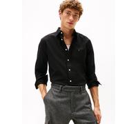 Langarmhemd TOMMY HILFIGER "SOLID HERITAGE OXFORD RF SHIRT", Herren, Gr. S, N-Gr, schwarz, schwarz solid, Web, Obermaterial: 100% Baumwolle, casual, Langarm, Hemden (18963428-S) schwarz, schwarz solid