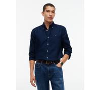 Langarmhemd TOMMY JEANS "REGULAR OXFORD SHIRT", Herren, Gr. XL (54/56), N-Gr, dunkelblau, Web, Obermaterial: 100% Baumwolle, unifarben, regular fit normal, Rundhals, eingesetzt Manschette, Hemden, Reg