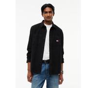 Langarmhemd TOMMY JEANS "RELAXED CORDUROY SHIRT", Herren, Gr. 4XL (64), N-Gr, schwarz, Cord, Obermaterial: 100% Baumwolle, unifarben, relaxed fit normal, Rundhals, eingesetzt Manschette, Hemden, Relax