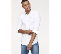 Tommy Jeans Original Stretch Slim Fit Langarmhemd L Classic White