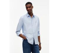 Langarmhemd TOMMY JEANS "SLIM OXFORD SHIRT", Herren, Gr. XL (54/56), N-Gr, blau note, Web, Obermaterial: 100% Baumwolle, unifarben, slim fit normal, Rundhals, eingesetzt Manschette, Hemden, Slim fit m
