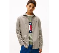 Tommy Jeans Herren Hemdjacke Oxford Check mit Knopfleiste, Mehrfarbig (Pewter Green Check), 4XL