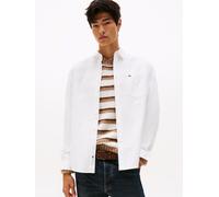 Langarmhemd TOMMY JEANS "TJM OXFORD", Herren, Gr. L, N-Gr, beige (ecru), Web, Obermaterial: 100% Baumwolle, relaxed fit, 1-Knopf-Manschette, Hemden, relaxed fit, Button-down-Kragen (15950106-L) ecru