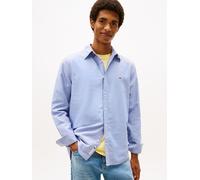 Langarmhemd TOMMY JEANS "TJM OXFORD", Herren, Gr. XXL, N-Gr, nordic iris, Web, Obermaterial: 100% Baumwolle, regular fit, Manschette, Hemden, regular fit, Button-down-Kragen, basic (69165062-XXL) nord