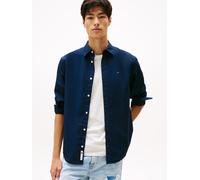 Langarmhemd TOMMY JEANS "TJM POPLIN", Herren, Gr. L, N-Gr, blau (schwarz night navy), Web, Obermaterial: 100% Baumwolle, regular fit, 1-Knopf-Manschette, Hemden, Regular fit, Kentkragen (42758528-L) s