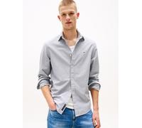 Langarmhemd TOMMY JEANS "TJM REGULAR OXFORD", Herren, Gr. L, N-Gr, blau (schwarz night navy), Web, Obermaterial: 100% Baumwolle, regular fit normal, Rundhals, eingesetzt 1-Knopf-Manschette mit Schlitz