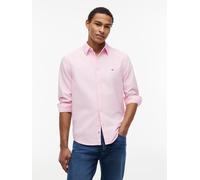 Langarmhemd TOMMY JEANS "TJM REGULAR OXFORD", Herren, Gr. XL (54/56), N-Gr, pink daisy, Web, Obermaterial: 100% Baumwolle, regular fit normal, Rundhals, eingesetzt 1-Knopf-Manschette mit Schlitz, Hemd