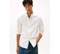 Langarmhemd TOMMY JEANS "TJM REG OXFORD SHIRT EXT", Herren, Gr. XL, N-Gr, beige (ecru), Web, Obermaterial: 100% Baumwolle, regular fit normal, Rundhals, eingesetzt 1-Knopf-Manschette mit Schlitz, Hemd