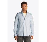 Langarmhemd TOMMY JEANS "TJM REGULAR OXFORD", Herren, Gr. XXL, N-Gr, blau (sweet blau), Web, Obermaterial: 100% Baumwolle, regular fit normal, Rundhals, eingesetzt 1-Knopf-Manschette mit Schlitz, Hemd