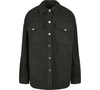 Langarmhemd URBAN CLASSICS "Urban Classics Damen Ladies Classic Overshirt", Damen, Gr. 5XL, US-Größen, charcoal, 88% Polyester, 10% Viskose, 2% Elasthan, Hemden (33375221-5XL) charcoal
