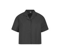 Langarmhemd URBAN CLASSICS "Urban Classics Damen Ladies Seersucker Shirt", Damen, Gr. 5XL, US-Größen, schwarz, 100% Baumwolle, unifarben, normal, Hemden (65810242-5XL) schwarz