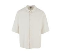 Urban Classics Herrenhemd Boxy Cotton-Linen - Kurzarm, Whitesand, Gr. S-5XL