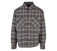 Urban Classics Boxy Kane Check Shirt in Gr. L in Grau