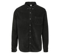 Langarmhemd URBAN CLASSICS "Urban Classics Herren Corduroy Shirt", Herren, Gr. M, US-Größen, schwarz, 100% Baumwolle, unifarben, normal, Hemden (79617961-M) schwarz