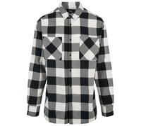 Urban Classics Long Oversized Checked Shirt in Gr. M in Schwarz