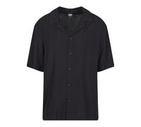 Langarmhemd URBAN CLASSICS "Urban Classics Herren Loose Viscose Shirt", Herren, Gr. XL, US-Größen, schwarz, 100% Viskose, mehrfarbig, Hemden (37341931-XL) schwarz
