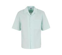 Langarmhemd URBAN CLASSICS "Urban Classics Herren Relaxed Seersucker Short Sleeve Shirt", Herren, Gr. 3XL, US-Größen, frostmint, 100% Baumwolle, unifarben, Hemden (77585768-XXXL) frostmint