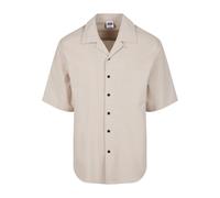 Langarmhemd URBAN CLASSICS "Urban Classics Herren Relaxed Seersucker Short Sleeve Shirt", Herren, Gr. L, US-Größen, cloud, 100% Baumwolle, unifarben, Hemden (32181648-L) cloud