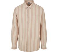 Urban Classics - Striped Unionbeige/Softseagrass - Hemd - Beige - S - 100% Baumwolle,Baumwolle Beige S