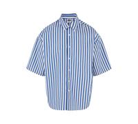 Urban Classics Herren TB6658-Striped Short Sleeve Summer Shirt Hemd, White/Blue, S