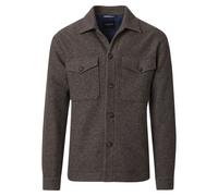 Langarmhemd VENTI "VENTI Hemdjacke kariert", Herren, Gr. 60, Normalgrößen, braun, 95% Polyester, 5% Wolle, kariert, Hemden (10134702-60) braun