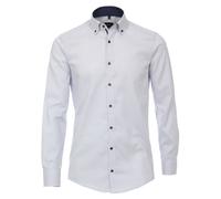 Langarmhemd VENTI "VENTI Hemdjacke uni", Herren, Gr. 46, Normalgrößen, blau (hellblau), 100% Baumwolle, unifarben, schmal, Hemden (28081523-46) hellblau