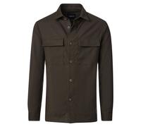 Langarmhemd VENTI "VENTI Hemdjacke uni", Herren, Gr. 48, Normalgrößen, dunkelgrün, 81% Polyester, 17% Viskose, 2% Elasthan, unifarben, lässig geschnitten, Hemden (39419660-48) dunkelgrün