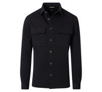 Langarmhemd VENTI "VENTI Hemdjacke uni", Herren, Gr. 50, Normalgrößen, schwarz, 51% Polyester, 17% Polyamid, 16% Baumwolle, 12% Viskose, 4% Elasthan, unifarben, lässig geschnitten, Hemden (26100714-50