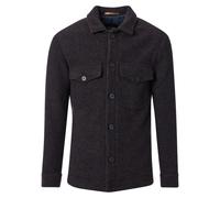 Langarmhemd VENTI "VENTI Hemdjacke uni", Herren, Gr. 54, Normalgrößen, braun, 95% Polyester, 5% Wolle, unifarben, Basic, Hemden (43841362-54) braun