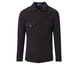 Langarmhemd VENTI "VENTI Hemdjacke uni", Herren, Gr. 54, Normalgrößen, braun, 95% Polyester, 5% Wolle, unifarben, Hemden (43841362-54) braun