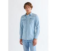 Langarmhemd WRANGLER "WESTERN SHIRT", Herren, Gr. 3XL, N-Gr, blau (riverbank), Web, Obermaterial: 100% Baumwolle, regular fit normal, Ärmel mit Ärmelschlitz Manschette mit Druckknöpfen, Hemden (901897