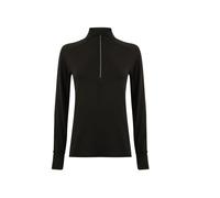 Langarmshirt 1/4 Zip Damen Tombo Noir XS