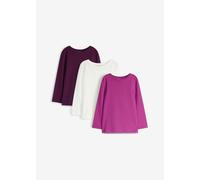 Langarmshirt (3er Pack) aus reiner Bio-Baumwolle 104/110