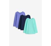 Langarmshirt (3er Pack) aus reiner Bio-Baumwolle 116/122