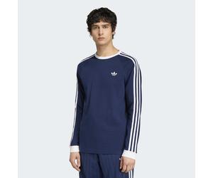 Langarmshirt ADIDAS ORIGINALS "3-STREIFEN LONGSLEEVE", Herren, Gr. S, night indigo, Obermaterial: 100% Baumwolle, Rundhals, Shirts Langarmshirt (68834012-S) night indigo
