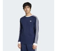 Langarmshirt ADIDAS ORIGINALS "3-STREIFEN LONGSLEEVE", Herren, Gr. XL, night indigo, Obermaterial: 100% Baumwolle, Rundhals, Shirts Langarmshirt (68834012-XL) night indigo