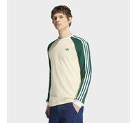 Langarmshirt ADIDAS ORIGINALS "3-STREIFEN LONGSLEEVE", Herren, Gr. XXL, warm vanilla, collegiate grün, Obermaterial: 100% Baumwolle, Rundhals, Shirts Langarmshirt (65942935-XXL) warm vanilla, collegia